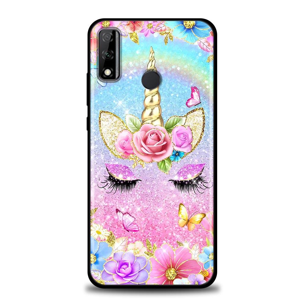 

Милый мультяшный радужный единорог животные чехол для Huawei Y6 Y7 Y9 2019 Y6p Y8s Y9a Y7a мягкие чехлы чехол Mate 10 20 Lite 40 Pro Plus Mate 40 RS