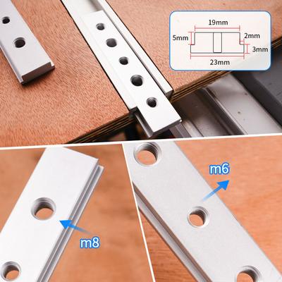 1 Stück 450mm T-Nut für T-Nut, M6/M8 T-Nut-Schieber Gleitmutter Aluminium T-Nutmutter für Holzbearbeitungswerkzeug Vorrichtung Schraubenschlitz Befestigungselement