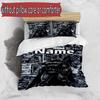 3pcs Duvet Cover Set (1*Duvet Cover + 2*Pillowcase, Without Core), Custom Name Batman Pattern Bedding Set, Home Bedroom Decor Gift