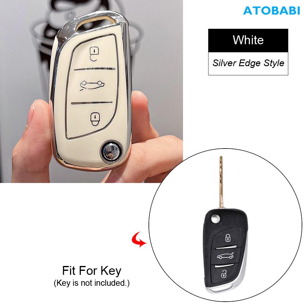 Tpu Car Key Case Remote Fobs Cover Keychain Holder Auto Accessory For Citroen Ds4 C4 C-Elysee Peugeot 207 307 308