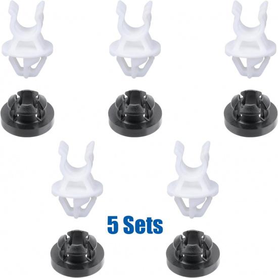 OAUTOO 10pcs Hood Prop Rod Holder Clip & Grommet for Honda 91503-SS0-003, 91604-SD2-013 Accord Civic CR-V Odyssey