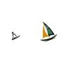 Abstract Thinker Sailboat Sculpture Unique Creative Decorative Figurine for Entrance Bedroom Table