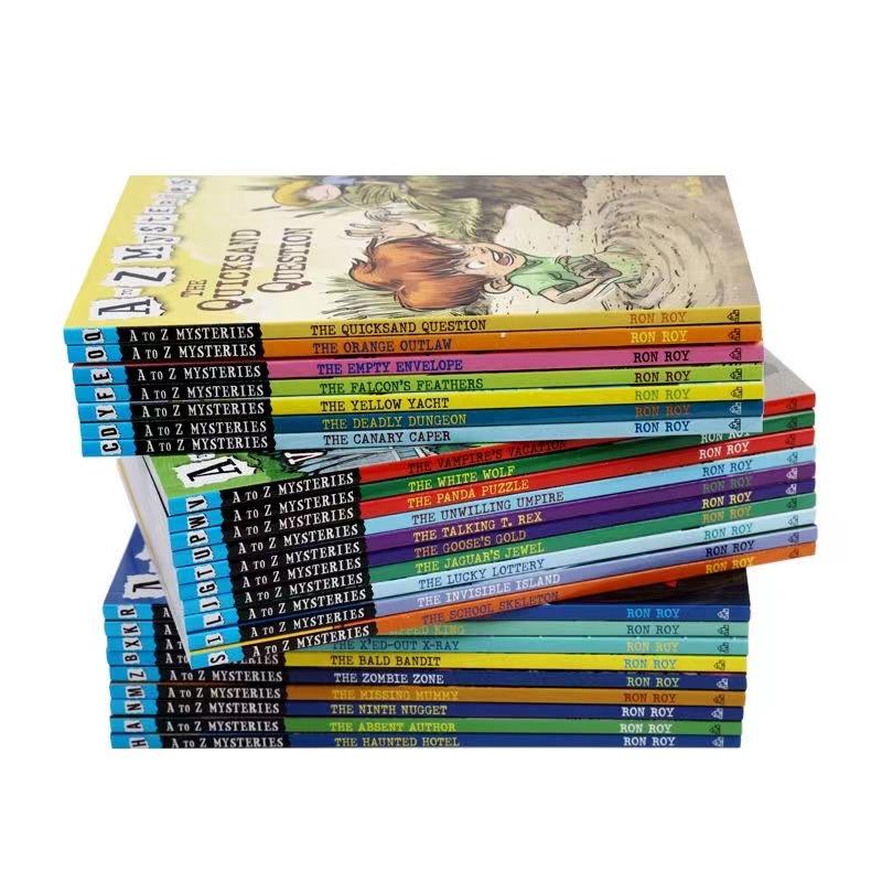 26 Libri/set Misteri dalla A alla Z Ron Roy Romanzi Investigativi per Bambini Ragionamento Romanzi per Bambini Romanzi a Capitoli Elementari Set di Libri Inglesi