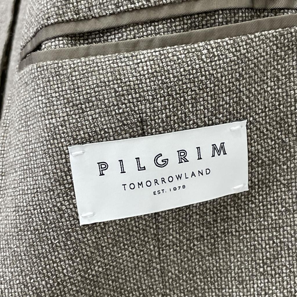TOMORROWLAND PILGRIM 61-07-21-07103 Loro Piana Wool Silk Linen Basket Cloth Single Size 2B Jacket 46 beigeUsed