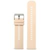 Rubber Watch Strap U27 - Cream/Silver - 18Mm