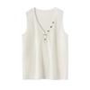 2025 Autumn/Winter French V-neck Sleeveless Slimming Cashmere Knit Vest