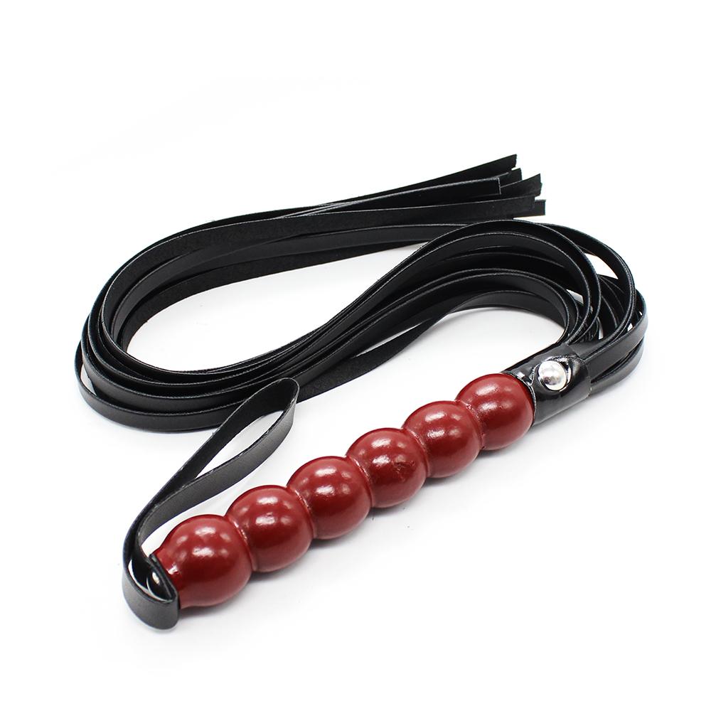 VaHppy Adult Sex Toys SM  Products Whip 63CM 90g PU Queen Tease Couple Flirting Spanking Tassel Tail Delicate Gourd Handle
