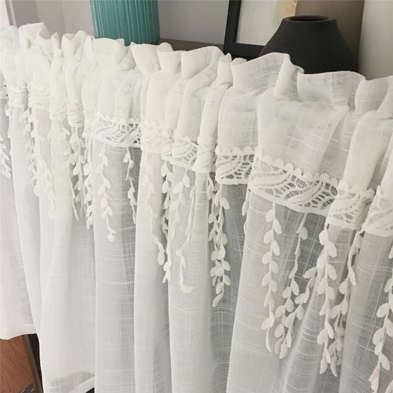Spitze reine kurze Vorhang Floral Voile Tüll kleine Tier Küche Wohnzimmer Drapieren Dekor