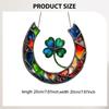 Stained Glass Window Hanging with Metal Chain Ornament for Mom Christmas Gardens