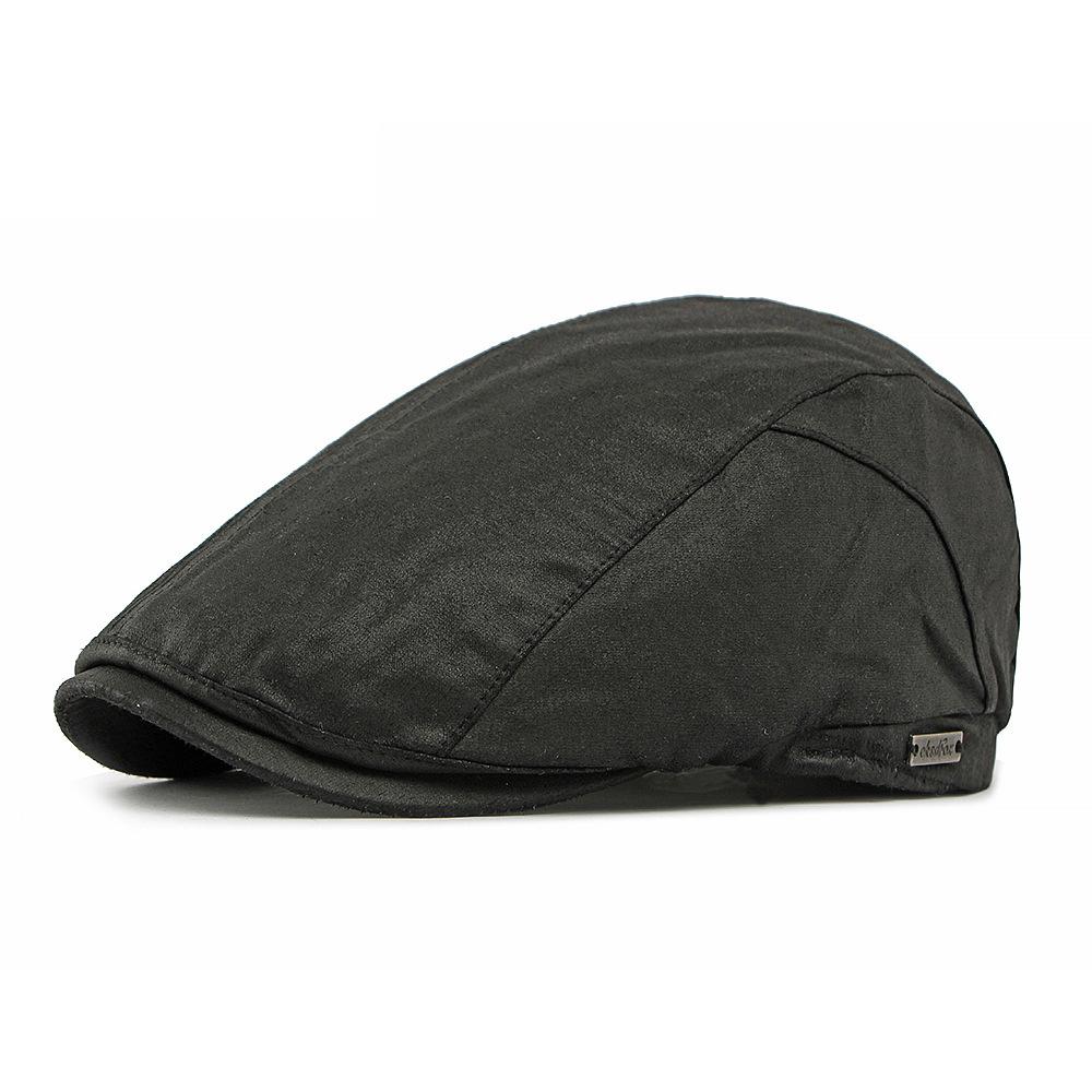 Autumn Winter Hat Men's Beret British Vintage Forward Hat Velvet Thick Warm Cap