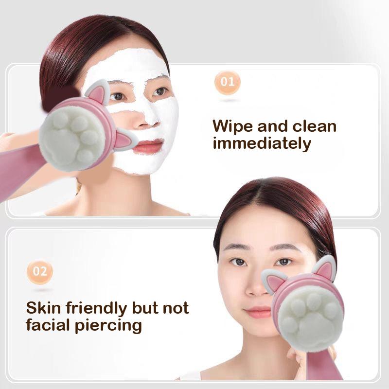 3D Podwójna Silikonowa Szczoteczka do Oczyszczania Twarzy Manualny Masaż Szczoteczka do Twarzy Miękkie Włosie Eksfoliator Dwustronna Szczoteczka do Mycia Twarzy