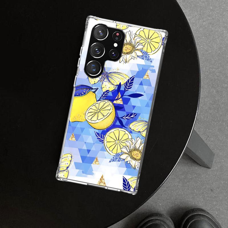 Mediterranean Lemon Phone Case Cover for Samsung Galaxy S26 S25 Edge S24 S23 Ultra S22 Plus S21 FE S20 + Art Customized Fundas G