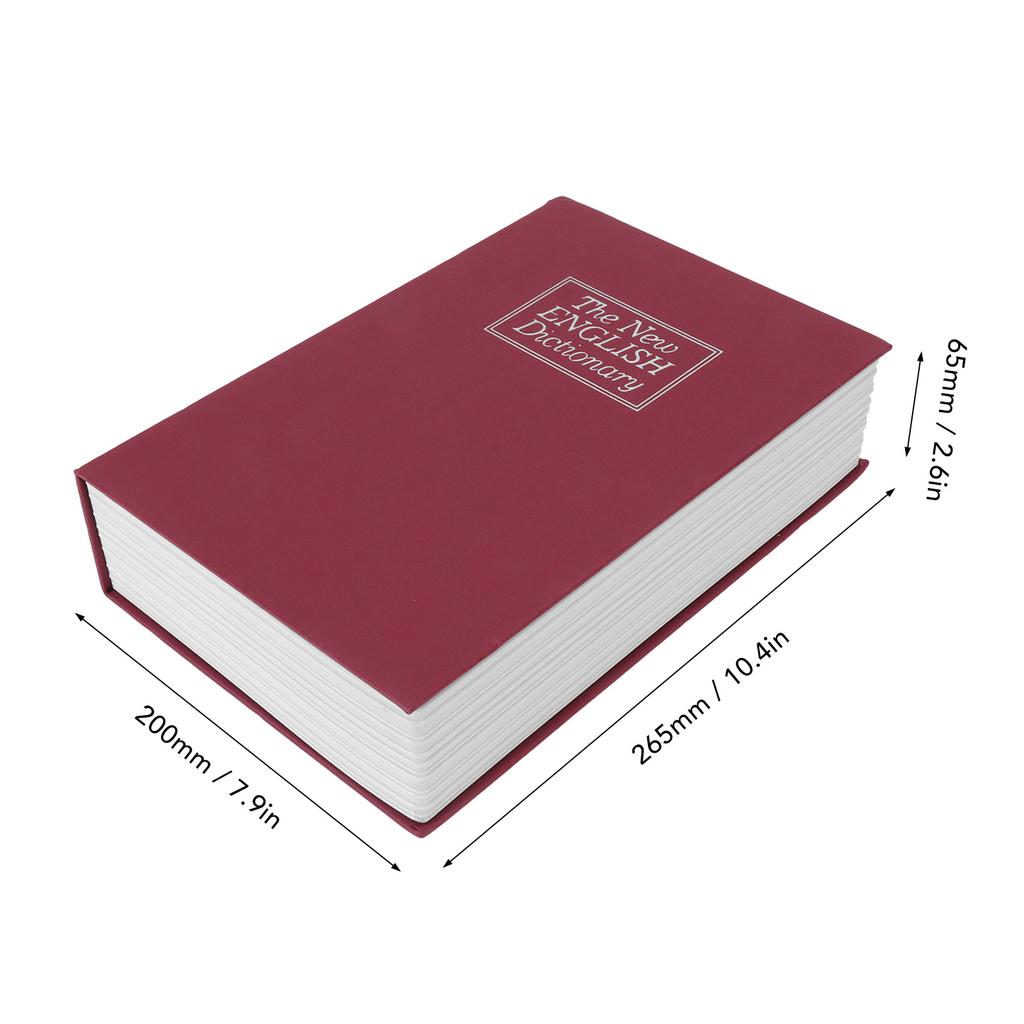 Diversion Book Safe Large Size Dictionary   Stainless Steel Book Safe Combination Lock for   Card Documents
