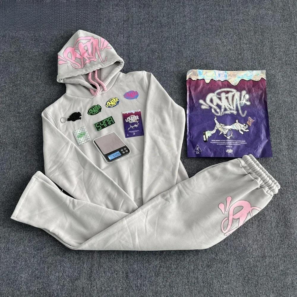 Women Jogging Men's Cotton Hoodie Jacket and Trousers Streetwear Coat Young Fashion Hooded Tops Pants