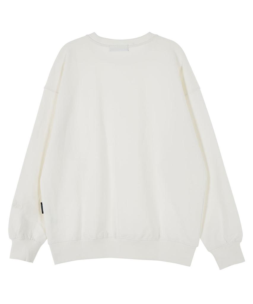 ASTRAL PROJECTION Basic Oversized Drop Shoulder Sweatshirt_White