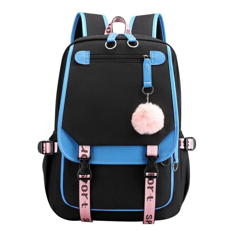 New student schoolbag casual large capacity backpack primary school junior high school high school usb charging backpack