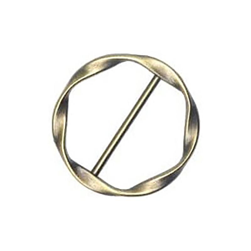 5/6Pcs Spiral Circle Zinc Alloy Metal Round Three-Speed Knotted Silk Scarf Buckle European And American Style