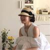 Grass Woven Shading Cap Sun Protection Bow Straw Cap Elegant Sun Hat  Outdoor