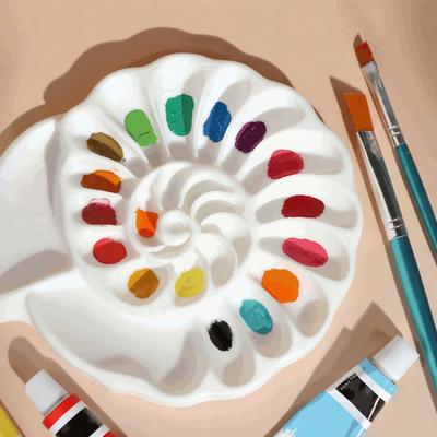 Multifunktionale Farbpalette Schmuckablage Nautilus-inspiriertes Design Vielseitige Verwendung Schmuck-Präsentationsablage Elegante Heimdekoration