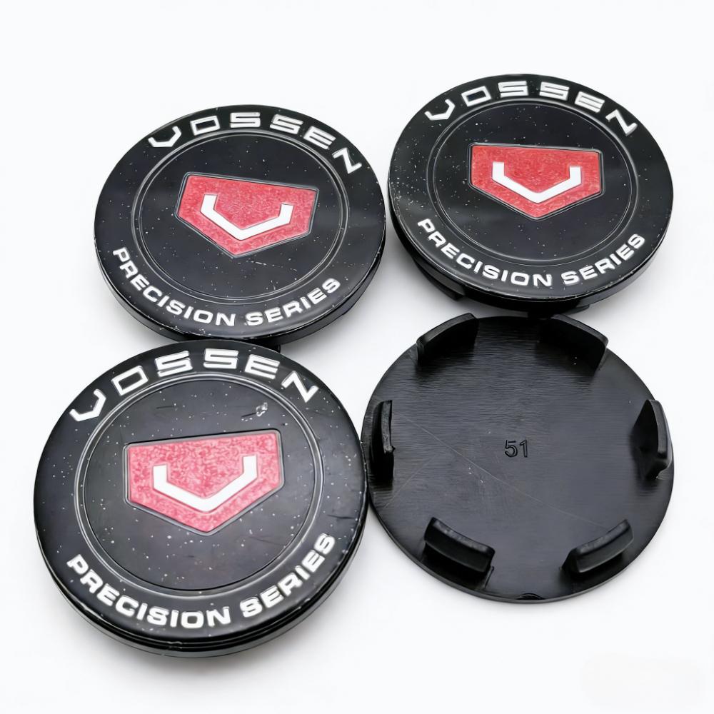 4pcs VOSSEN Logo Emblem Badge Car Wheel Center Caps 51mm 46mm Rim Hub Center Dust Cover Wheel Hubcaps Replace Car Accessrories
