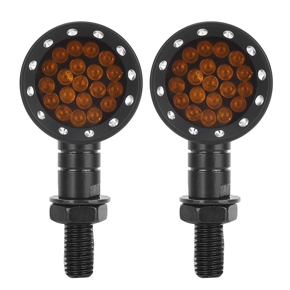 Vintage Black Motorcycle LED Turn Light Indicator Lamp Accessory Fits for Yamaha