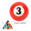Numbered Billiard Balls Resin Mini Billiard Balls Set Durable Billiard Ball Set  Game Room