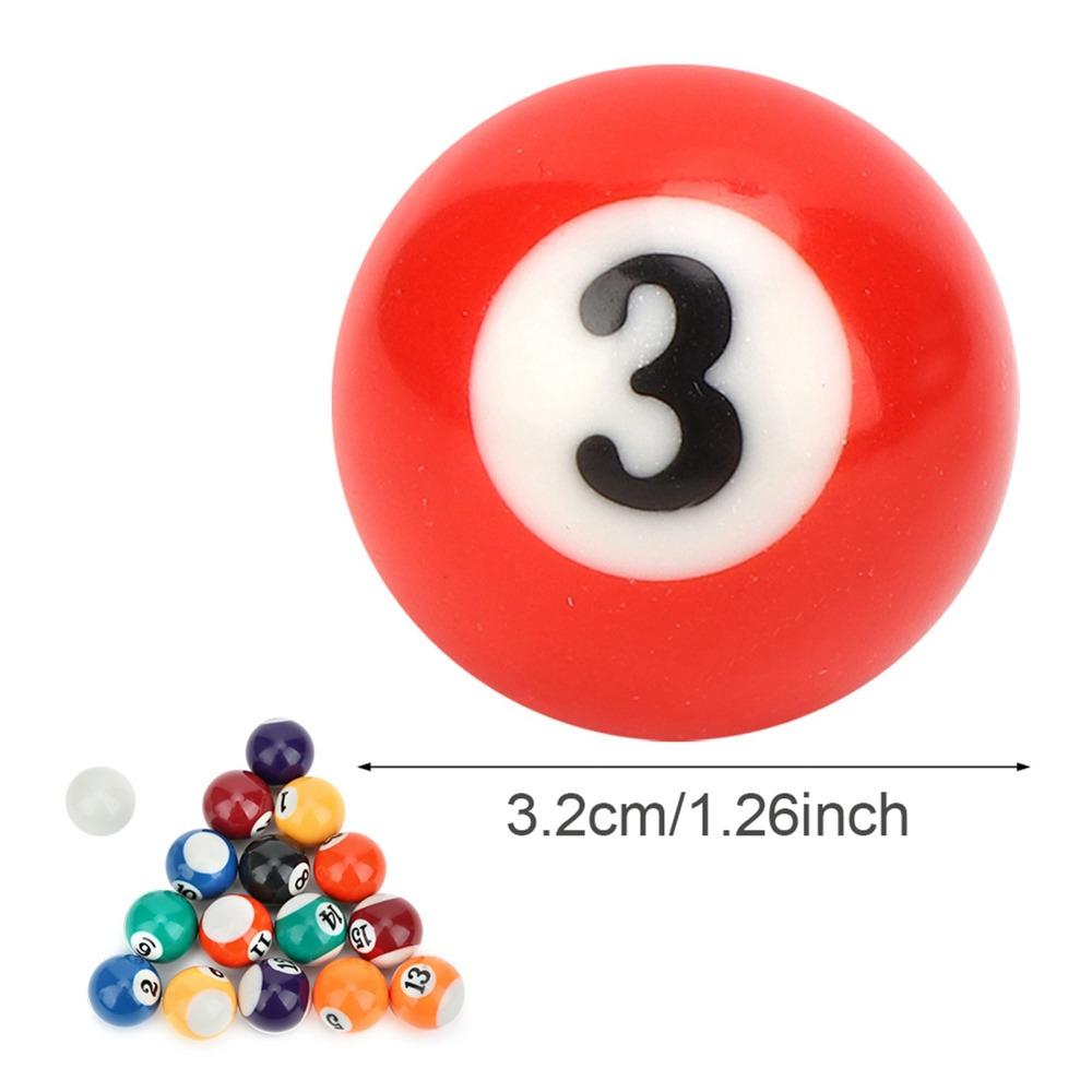 Numbered Billiard Balls Resin Mini Billiard Balls Set Durable Billiard Ball Set Game Room