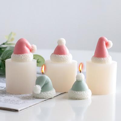 DIY Geometrische Kerzen Silikonform für Kreative Weihnachtsmützen Kerze - Harz Seifenform, Bastelbedarf für Weihnachtsgeschenke