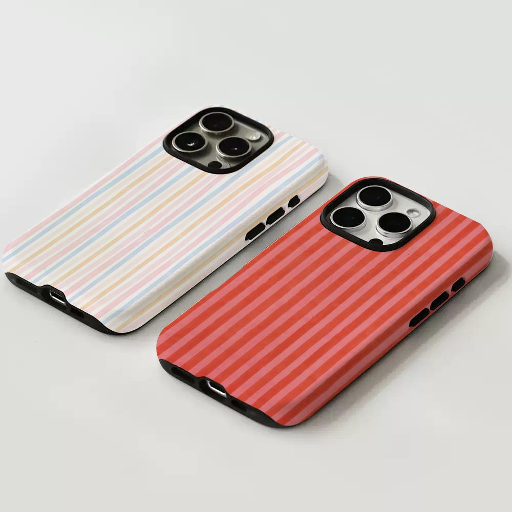 Simple Colorful Stripe Art Design Phone Case Film shell For iPhone 17 16e 16 15 14 13 12 11 Pro Max Plus XS