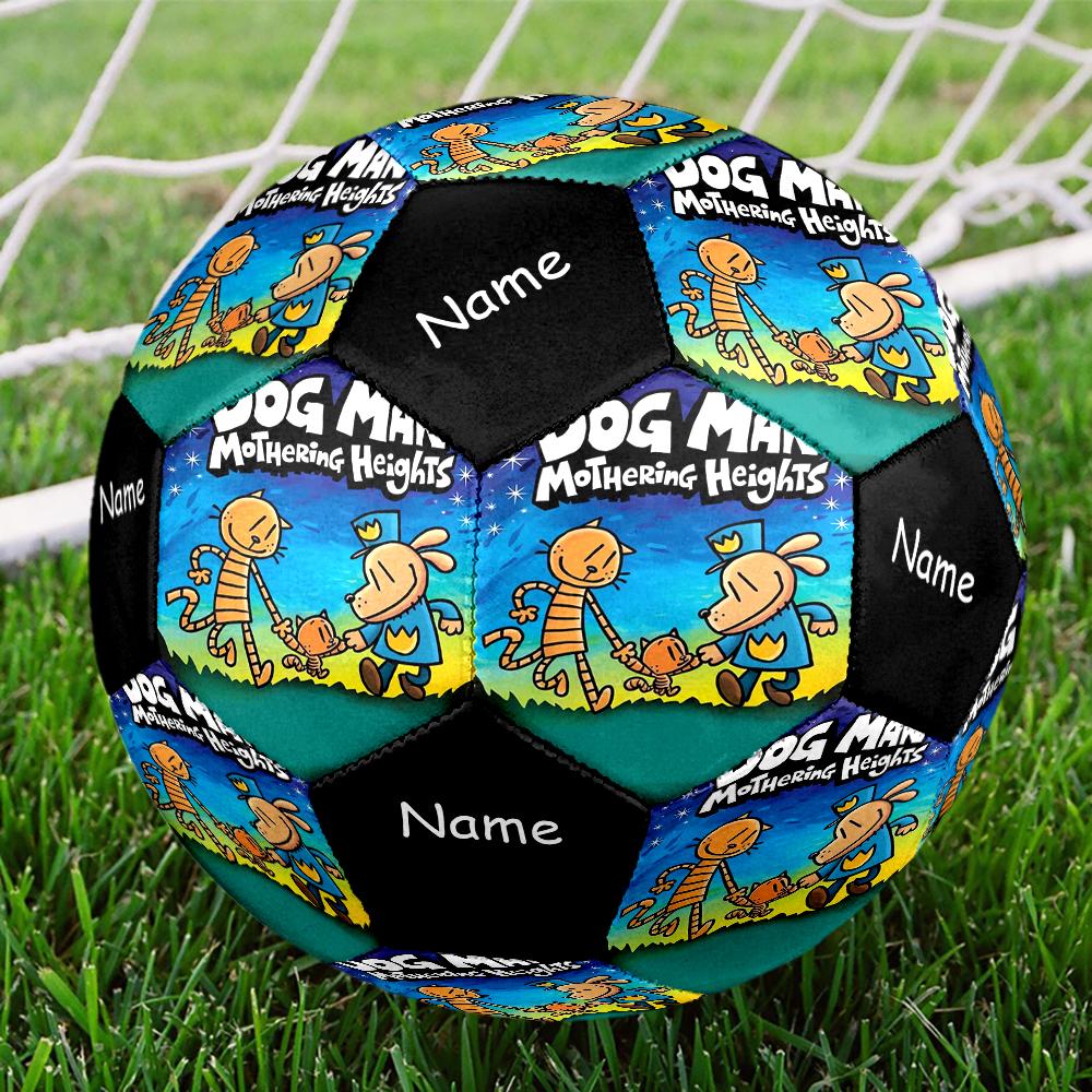 Custom Name Dog Man Theme Size 5 Soccer Ball, Suitable for Both Indoor and Outdoor Matches, a Gift Suitable for Everyone.