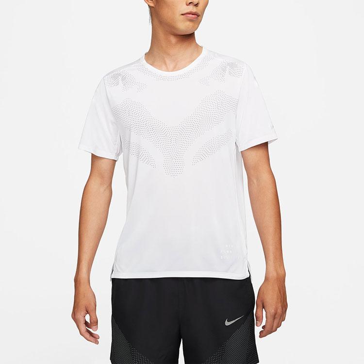 Nike Dri-Fit Run Division Rise 365 Reflective Short Sleeve T-Shirt Men Tops White DD6046-100