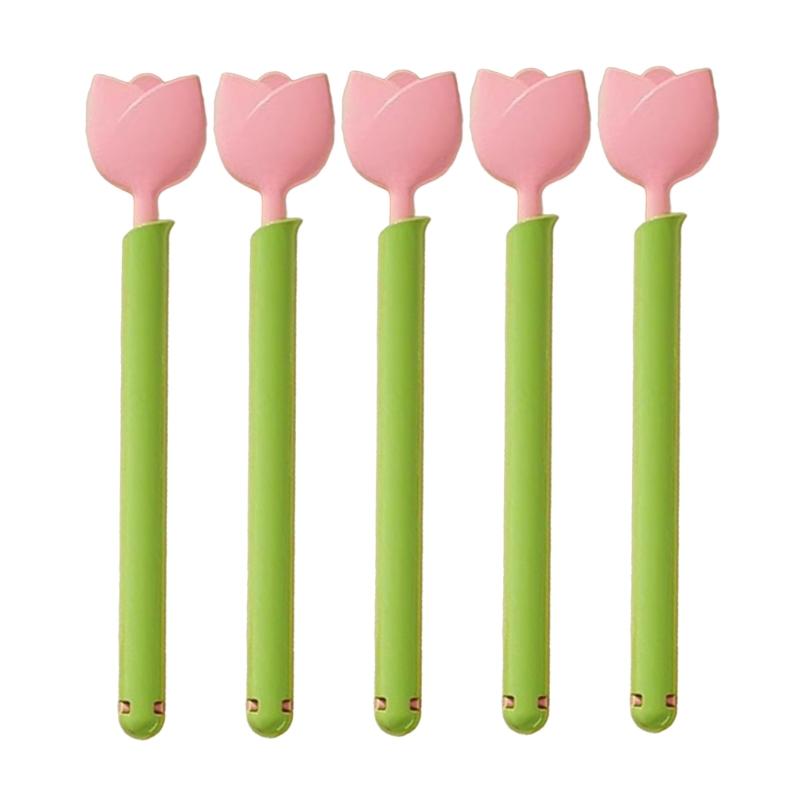 Elegant Tulips Designs Food Bag Clip With Magnetic Storage Box Portable Accessory Convenient for Multipurpose Use розовый 521₽