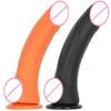 Manual Dildo  Hick and Upturned Large Head Liquid Silicone for Men