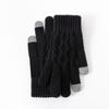 Women's Winter Velvet-Lined Touchscreen Knit Gloves - Cute, Thick, Korean Style, Cold-Proof
