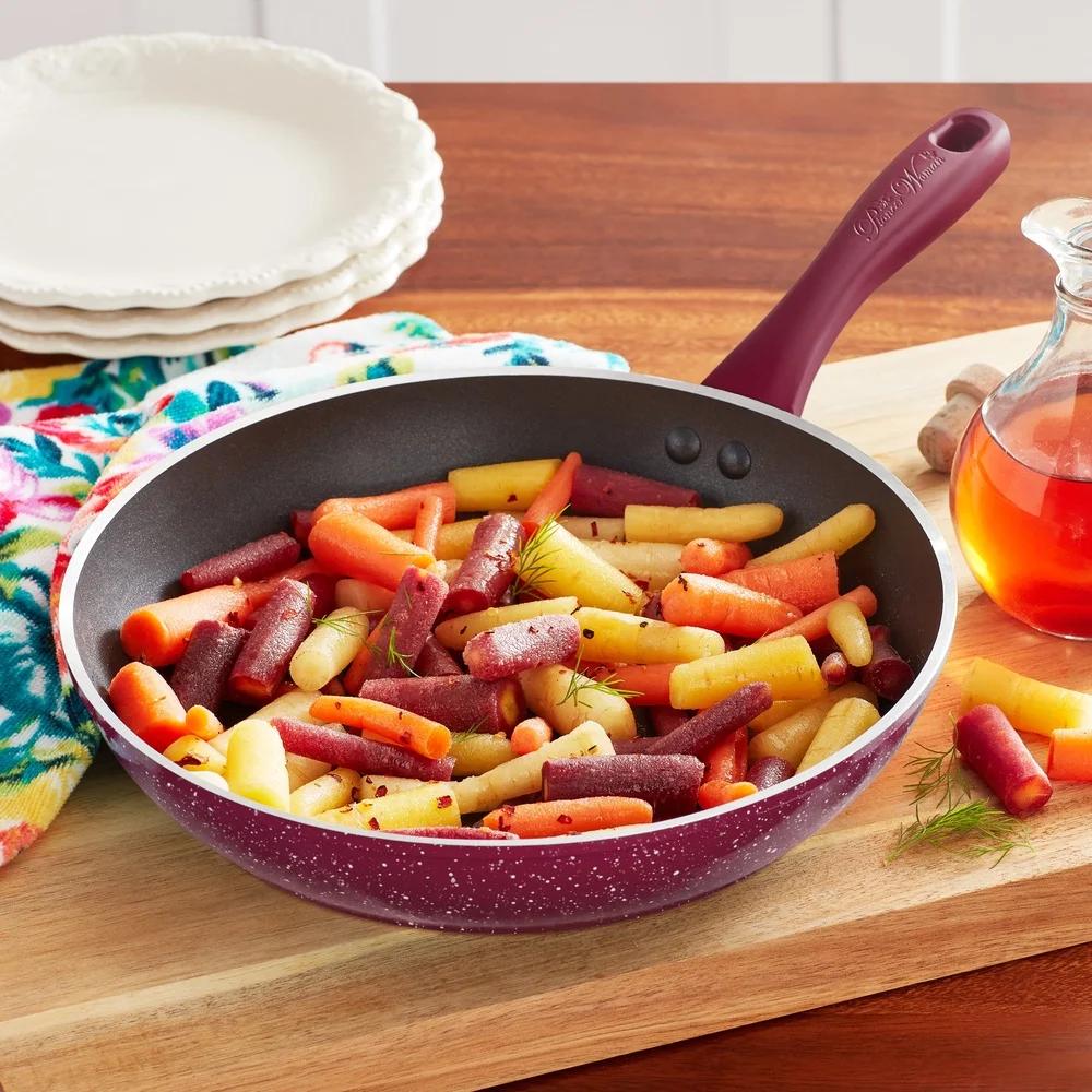 Durable Aluminum Nonstick Fry Pan Heat Resistant Handle Easy Cleanup Dishwasher Safe Vintage Cooking Essential 10 Inch Skillet