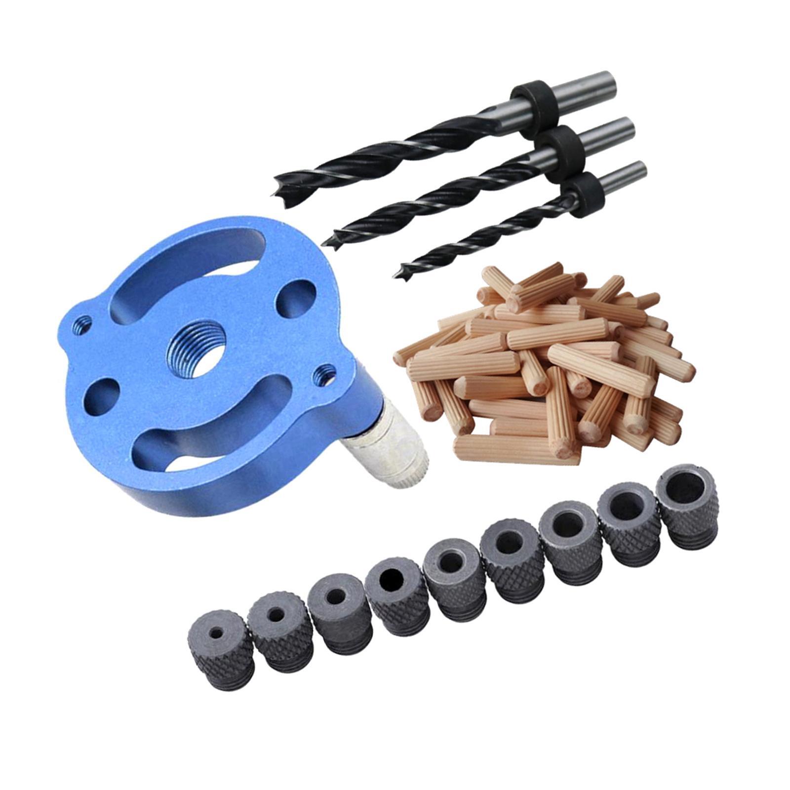 

Направляющая сверла с 3 отверстиями, набор дюбелей для деревянных отверстий, анодированная поверхность