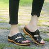 Beställ en storlek upp, sommar Kvinnor Premium Ortopediska Sandaler med öppen tå Kvinnliga Tofflor Spänne Rem Vintage Anti-halk Andas Tofflor Plus Size Sandaler