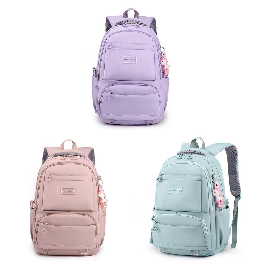Mochila Escolar de Nailon Para Adolescentes Con Múltiples Compartimentos Diseño Impermeable Para Estudiantes