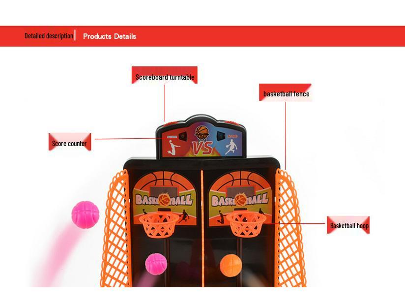 Mini Basketball Table Game: Double Player Shooting & Parent-Child Interaction