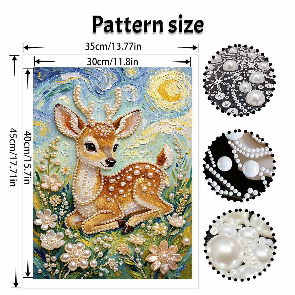 Deer Pearl Painting Handmade Diy Pearl Art Painting Stickers Home Decoration Gifts