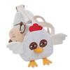 Chicken Cartoon Shaped Crossbody Bag With Plush Pendant For School And Outing
