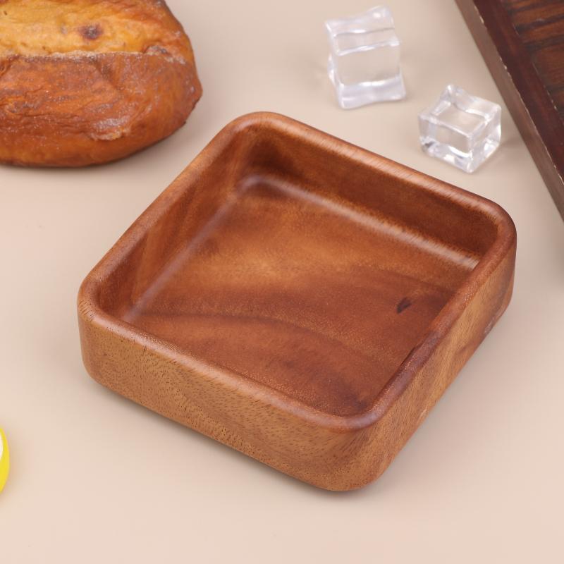 Holzsalatschüssel Vielseitig Stilvoll Obst Snack Servierteller Schüssel Für Zuhause Küche Picknicks Partys Versammlungen im Freien