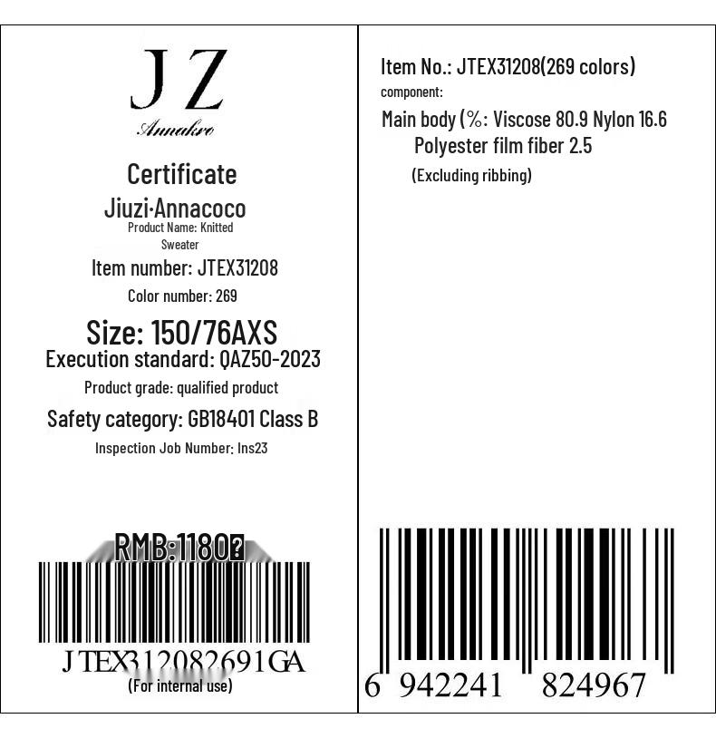 Jiuzi Anacoco Damen Elegantes Gestreiftes Strickoberteil