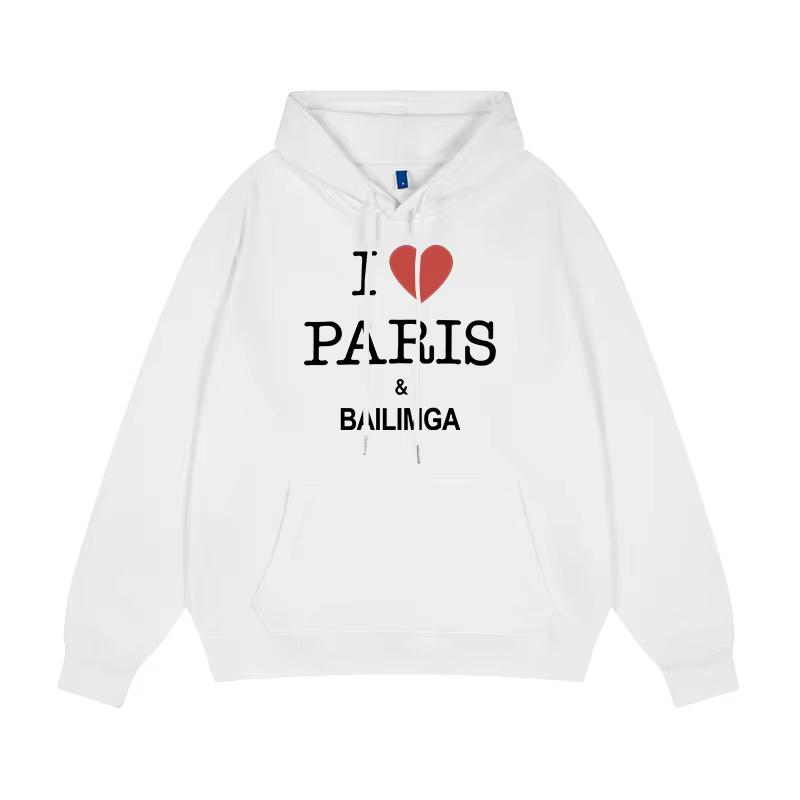 New Paris home love letter loose hundred hoodie men and women couples American autumn and winter coat trend brand