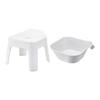 Yamazaki Jitsugyo Hanging Bath Chair Tower White 5383 & Magnet & Hanging Bath Tower White 5378 [Buy As a Set]