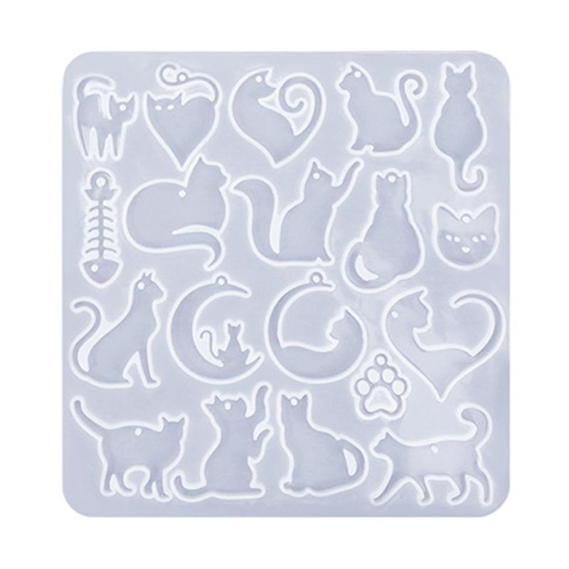 Creative Pendant Molds Earrings Silicone Mold Cats Shape Daily Wear Jewelry Molds Silicone Texture for Jewelry Making