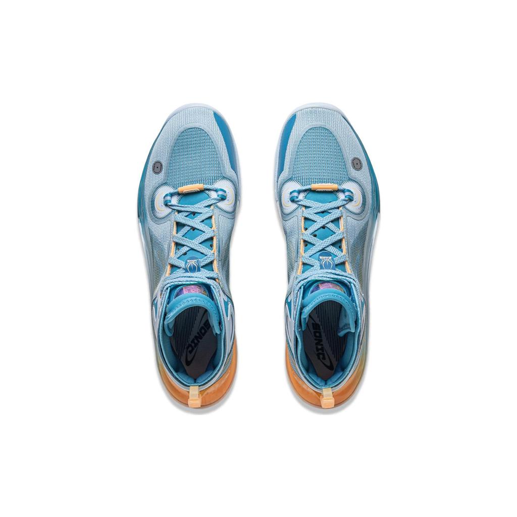 LiNing Sonic Ultra High Rebound Shock Absorption High Top Basketball Shoes Men Basketball Shoes Blue ABAT019-7