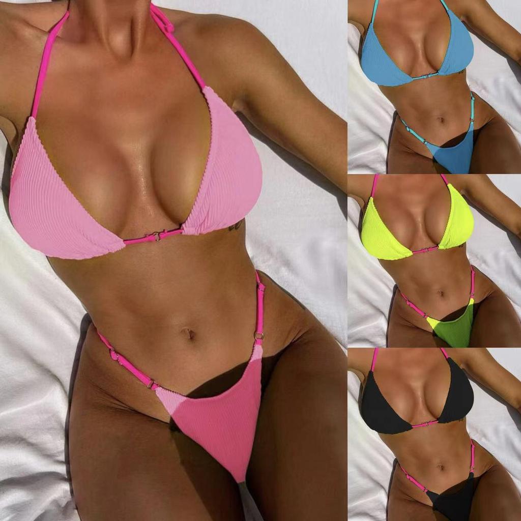 2024 Sexy Bikini with Toothpick Fabric - European and American Style Split Swimsuit