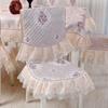 Modern Minimalist Thick Non Slip Chair Cover Cotton Lace Printed Dustproof Seat Protector 1 Pcs