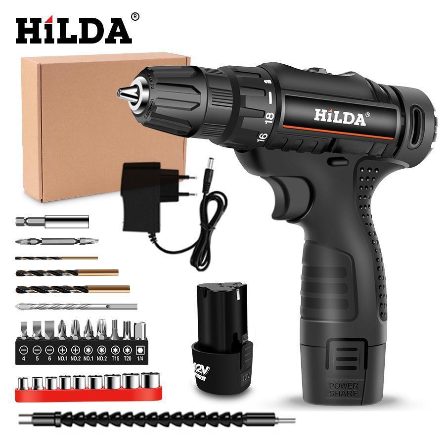 12V Dual-Speed Rechargeable Lithium Electric Drill & Screwdriver
